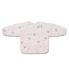 Nepromokavá zástěrka s rukávy Bunny, šedorůžová, BabyOno Nepromokavá zástěrka s rukávy Bunny, šedorůžová, BabyOno