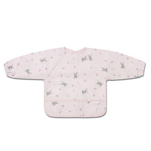 Nepromokavá zástěrka s rukávy Bunny, šedorůžová, BabyOno