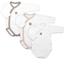 Rostoucí výhodná sada, 3x Body zap. bokem Nature - béžová/taupe/bílá (2)