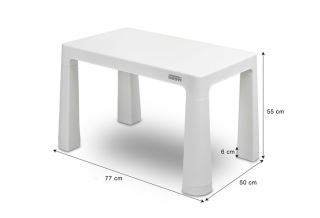 Sada dětského nábytku TOYZ MONTI 1+2, šedá/bílá (573604)