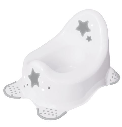 Nočník s protiskluzem - Baby Star - bílá