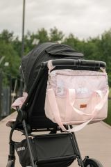 Taška na kočárek z ekokůže Bear and Rabbit – organizér, růžová (6)