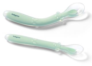 Silikonová lžička měkká, flexibilní - mátová, BabyOno (2)