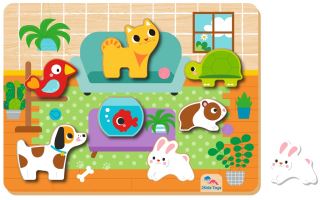 Vkládací puzzle Mazlíčci. 8 dílů