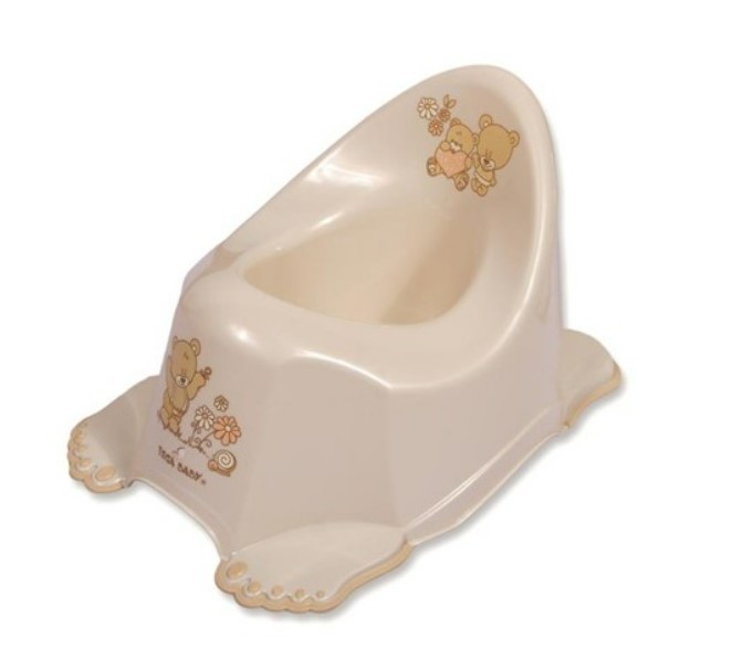 Nočník s protiskluzovou funkcí a melodií Medvídek, Tega Baby - béžový