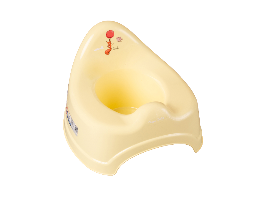 Dětský nočník TEGA BABY klasický s obrázkem ergonomický, žlutý