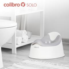 Dětský nočník, ergonomický Solo cool – šedý, bílý (2)