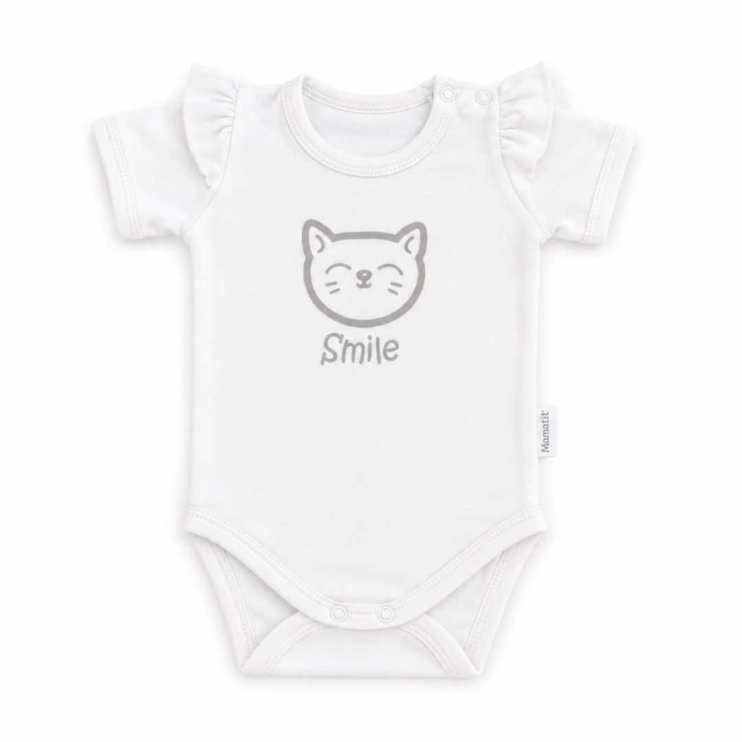 2D sada - body kr. rukáv Cat + tutu suknička cream, vel. 80