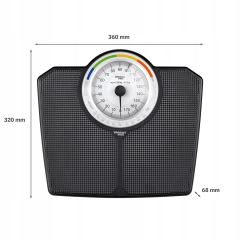 Klasická mechanická analogová koupelnová váha s BMI do 180 kg černá (9)