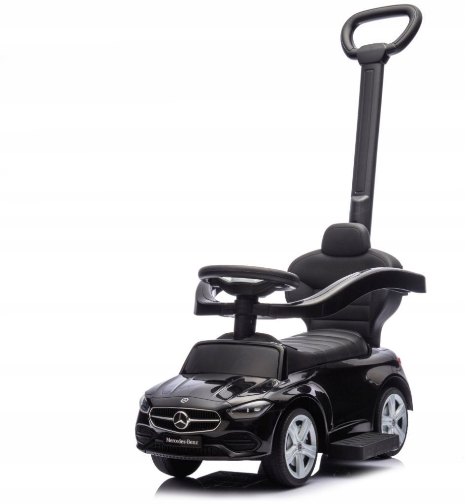 Dětské odrážedlo Mercedes C-Class s vodicí tyčí - černé