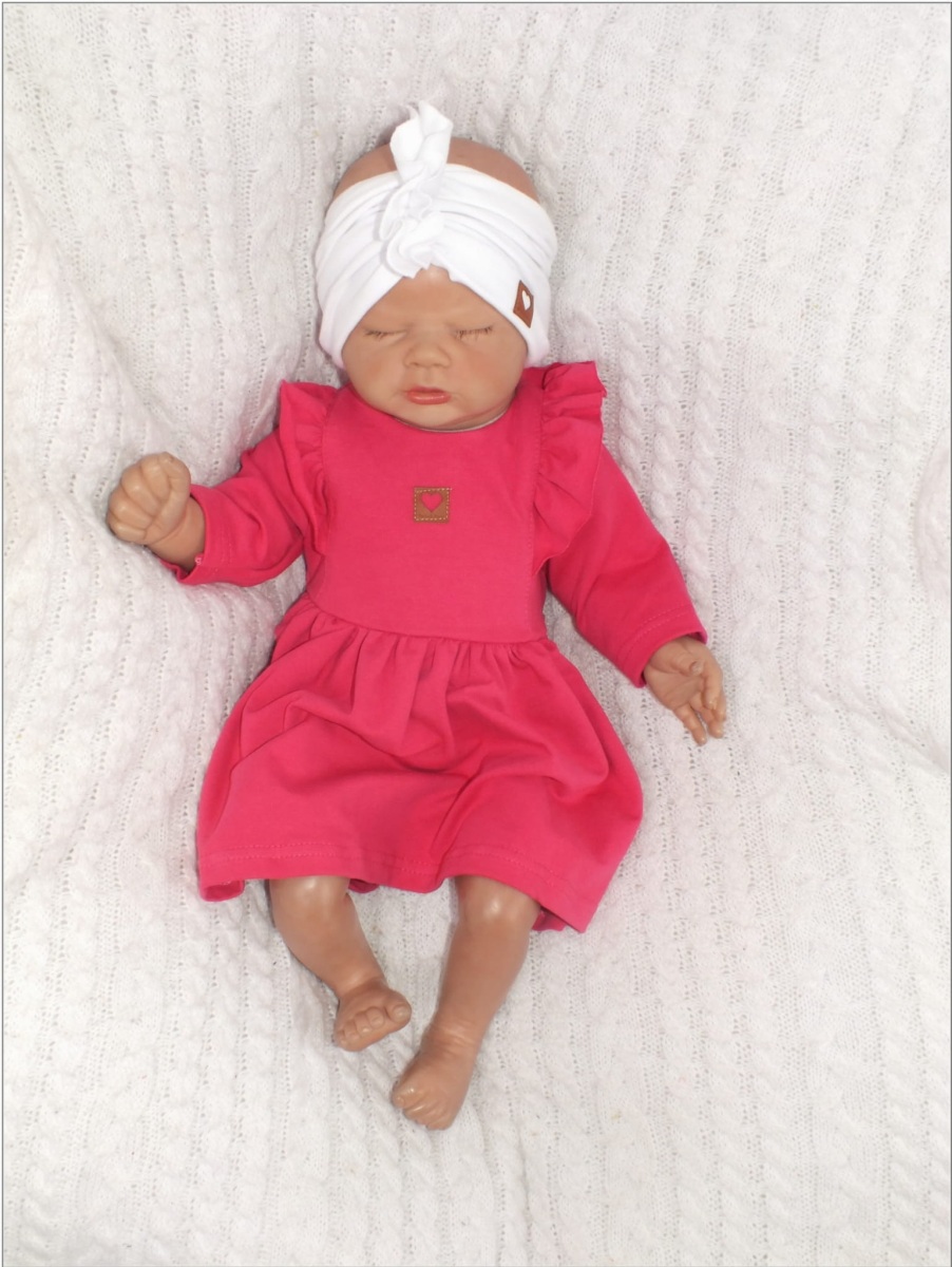 Z&Z Dětské teplákové šatičky/tunika Princess - amarantové, vel. 74