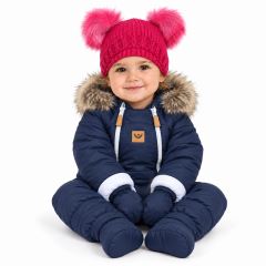Zimní čepice Medvídek chlupáček Baby Nellys ® - tm. růžový (2)