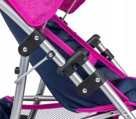Sportovní kočárek pro panenky Milly Mally - Natálie Prestige - navy (5)