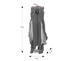 Cestovní postýlka Mirage Milly Mally – ohrádka i lůžko na cesty, dark grey (6)