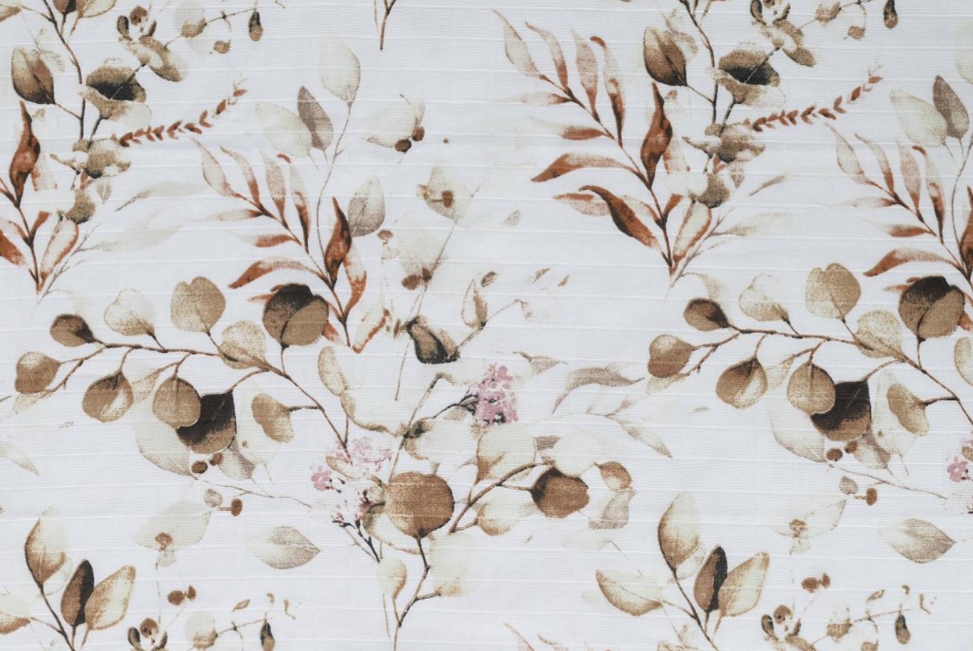 Mušelínové pleny 3ks Lux - Eukalyptus/Jeřabina, 70 x 80 cm, béžová