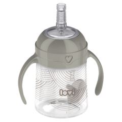 Nevylévací hrníček s brčkem a závažím Lovi Harmony, 150 ml, šedý (1)