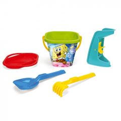 Sada na písek 5ks Sponge Bob plast 3 druhy v síťce 20x26x20cm 12m+ Wader (409360)
