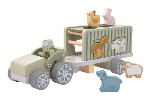 2Kids Toys Dřevěné auto se zvířátky