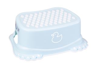 Dětská stolička, stupínek k WC protiskluzová 2v1 Kačenka - sv. modrá