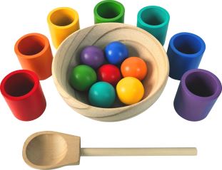 2Kids Toys Duhové kuličky a kalíšky 7 barev 2Kids Toys Duhové kuličky a kalíšky 7 barev