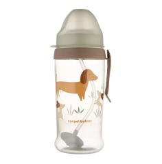 Nevylévací lahvička s brčkem 350 ml Pejsci – Canpol Babies Nevylévací lahvička s brčkem 350 ml Pejsci – Canpol Babies