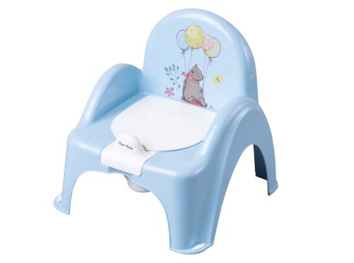 Dětský nočník pro děti s vyjímatelnou nádobou, ergonomický - Medvěd v modré