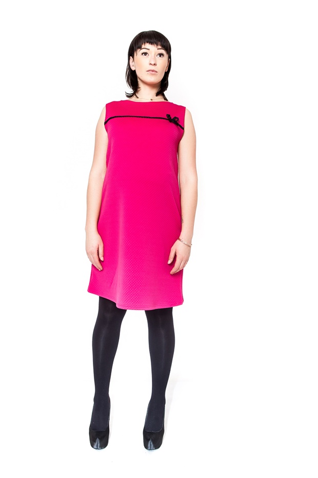 Be MaaMaa Těhotenské šaty/tunika DIDIOR - amarant, vel. L/XL
