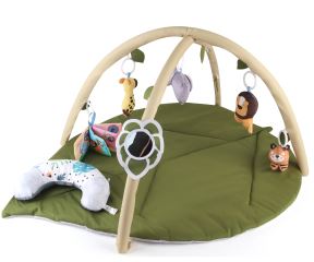 Hrací deka TinyMini List 3v1 – edukativní podložka s hrazdou pro miminka Hrací deka TinyMini List 3v1 – edukativní podložka s hrazdou pro miminka