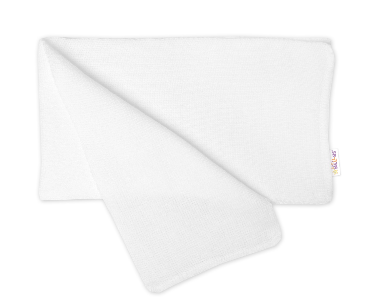 Zimní čepice na zavazování s bambulky + šál - bílá