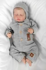 Pletené kalhoty Hand Made Boy, Baby Nellys, šedé (2)