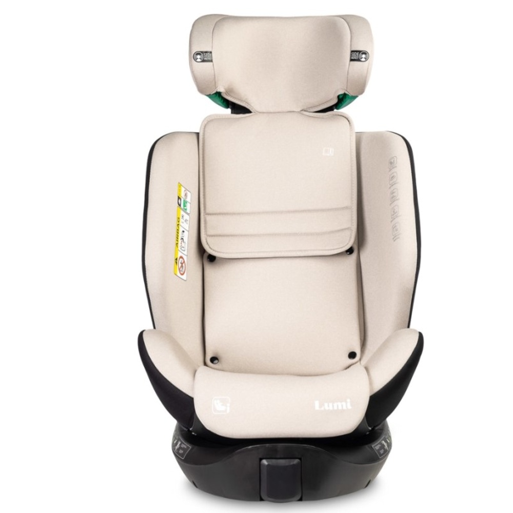 Autosedačka Lumi i-Size 40–150 cm, Isofix, 360°, růstová, od 0m+ do 12 let - zelená