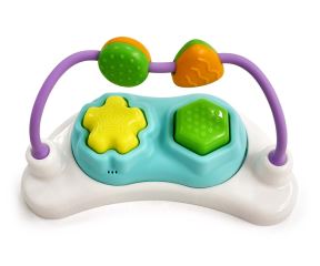 Centrum aktivit BOUNZEE 2v1, dětské skákadlo a interaktivní stolek, se zvuky a hračkami (5)