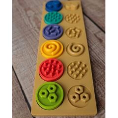 Puzzle senzorická kolečka XL, pastelová (1)