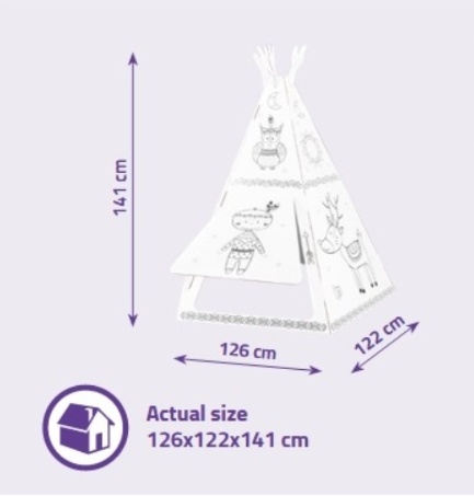 Dětský kartonový domek - Teepee stan