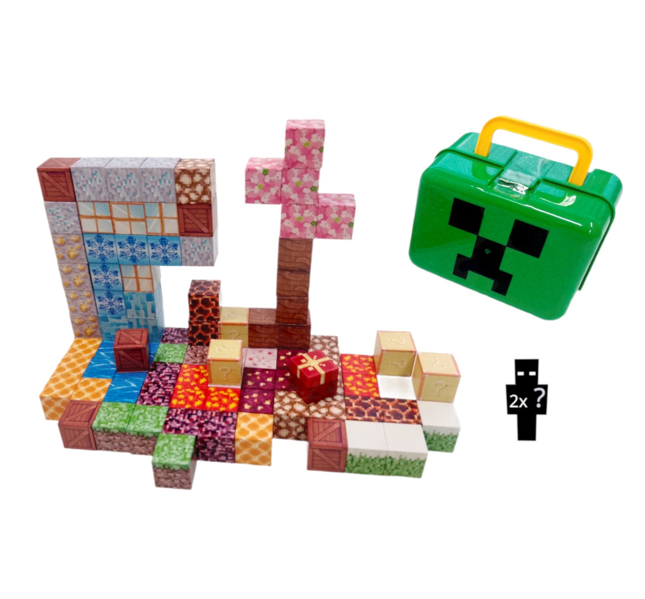 Magnetická stavebnice Minecraft Creeper box 98ks