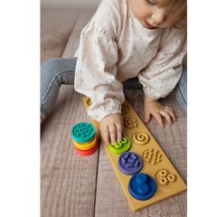 Puzzle senzorická kolečka XL, pastelová (3)