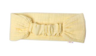 Lehká mušelínová čelenka Bandana, žlutá (1)