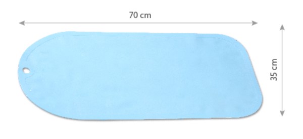 Protiskluzová podložka do vany BabyOno, 70 x 35 cm - světle modrá