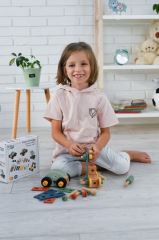 Dřevěná konstrukční sada pro děti, 40 dílů Adam Toys (10)