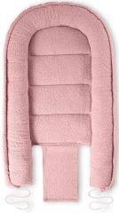 Oboustranné hnízdečko s polštářkem Teddy Boucle - pudrově růžová (3)