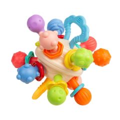 Toyz Edukační hračka 2v1 chrastítko a kousátko – senzorická, omyvatelná Toyz Edukační hračka 2v1 chrastítko a kousátko – senzorická, omyvatelná