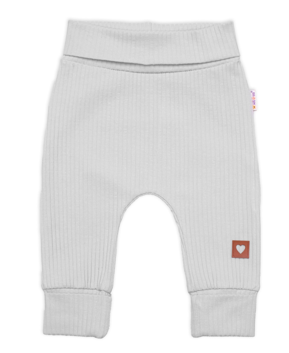 Žebrovaná rostoucí souprava 3D, Baby Boy - šedá, vel. 68/74