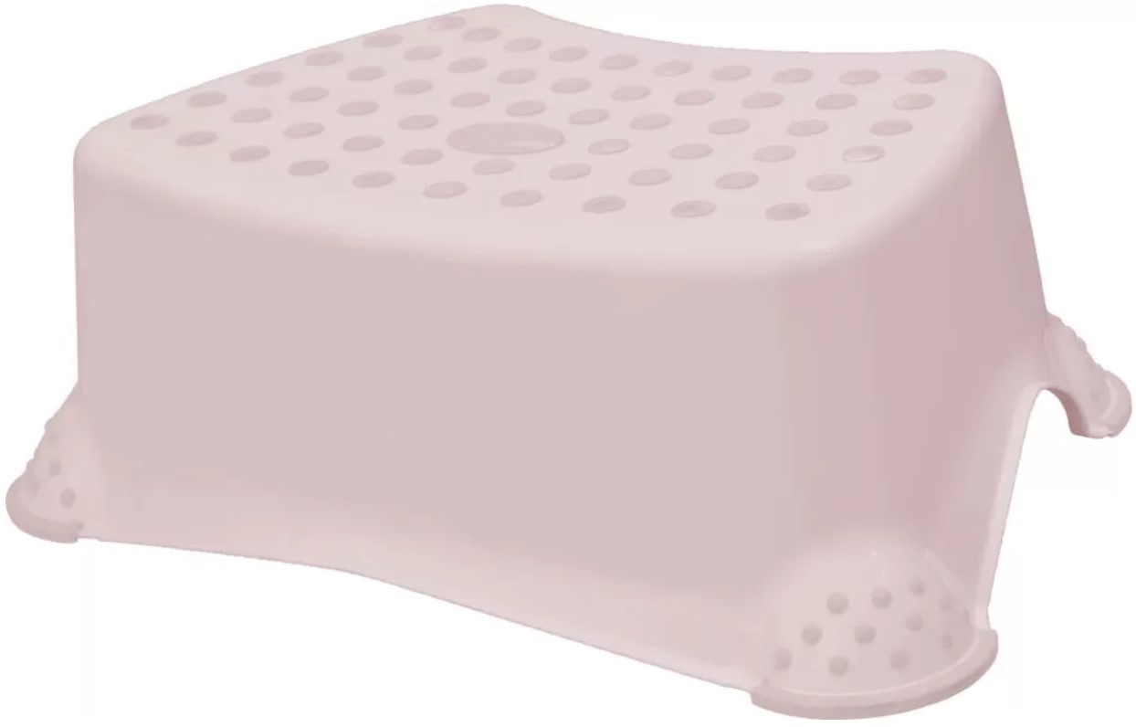 Stolička, schůdek s protiskluzovou funkcí Little Duck - sv. růžová/pudrová