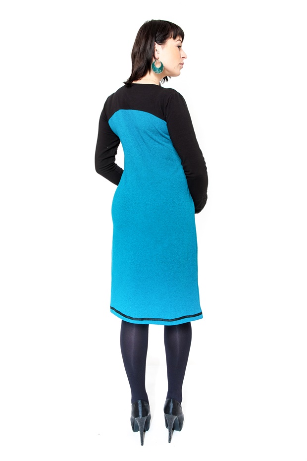 Be MaaMaa Těhotenské šaty/tunika PARIS - tyrkys