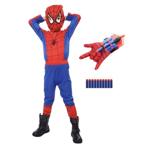 Dětský kostým Spiderman s vystřelovákem 110-122 M (577749)