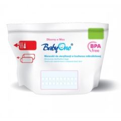 Sterilizační sáčky do mikrovlnky BabyOno – až  20 použití 1 šáček, bal. 5 ks (55435)