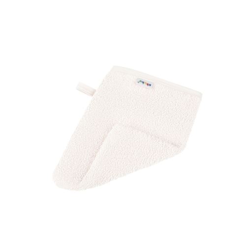 Dětská mycí rukavice XL Akuku – 100% bavlna, 15×20 cm, od narození, krémová
