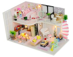 2Kids Toys miniatura domečku Dům Anniny růžové melodie (5)