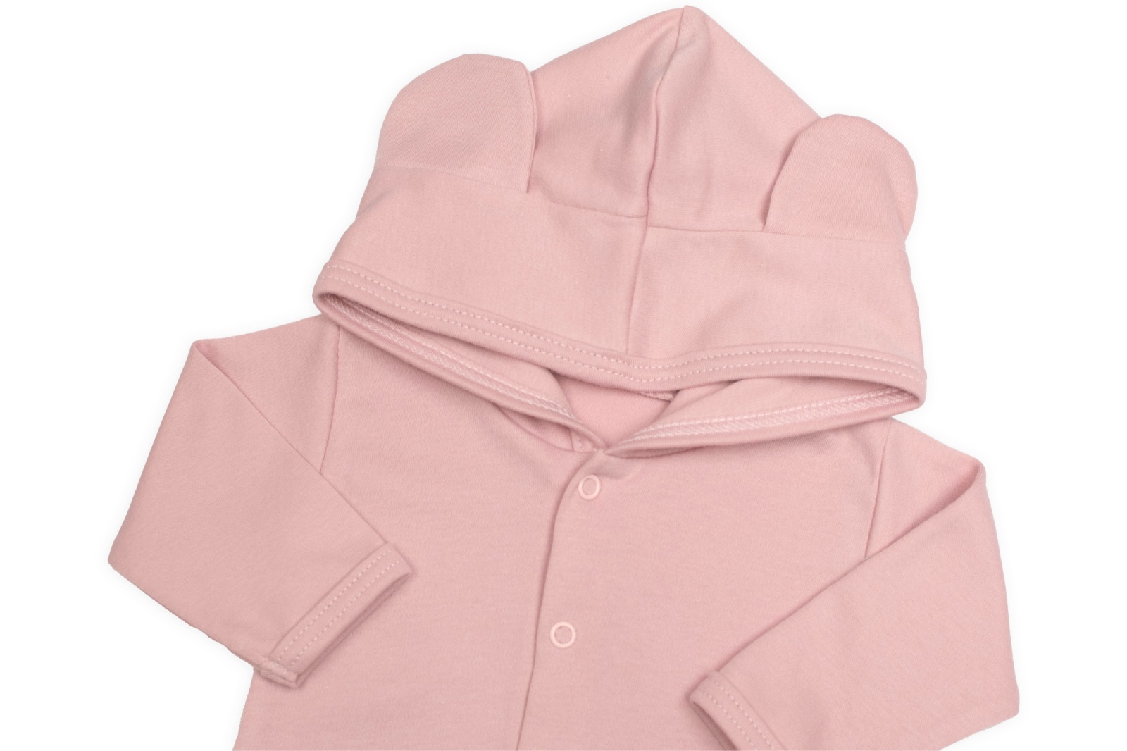 Bavlněná souprava pro miminko do porodnice 5D, Made with love, pudrová