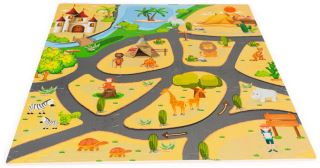 Dětské pěnové puzzle 93,5x93,5cm, hrací deka, podložka na zem Safari, 9 dílů, ECO Toys Dětské pěnové puzzle 93,5x93,5cm, hrací deka, podložka na zem Safari, 9 dílů, ECO Toys